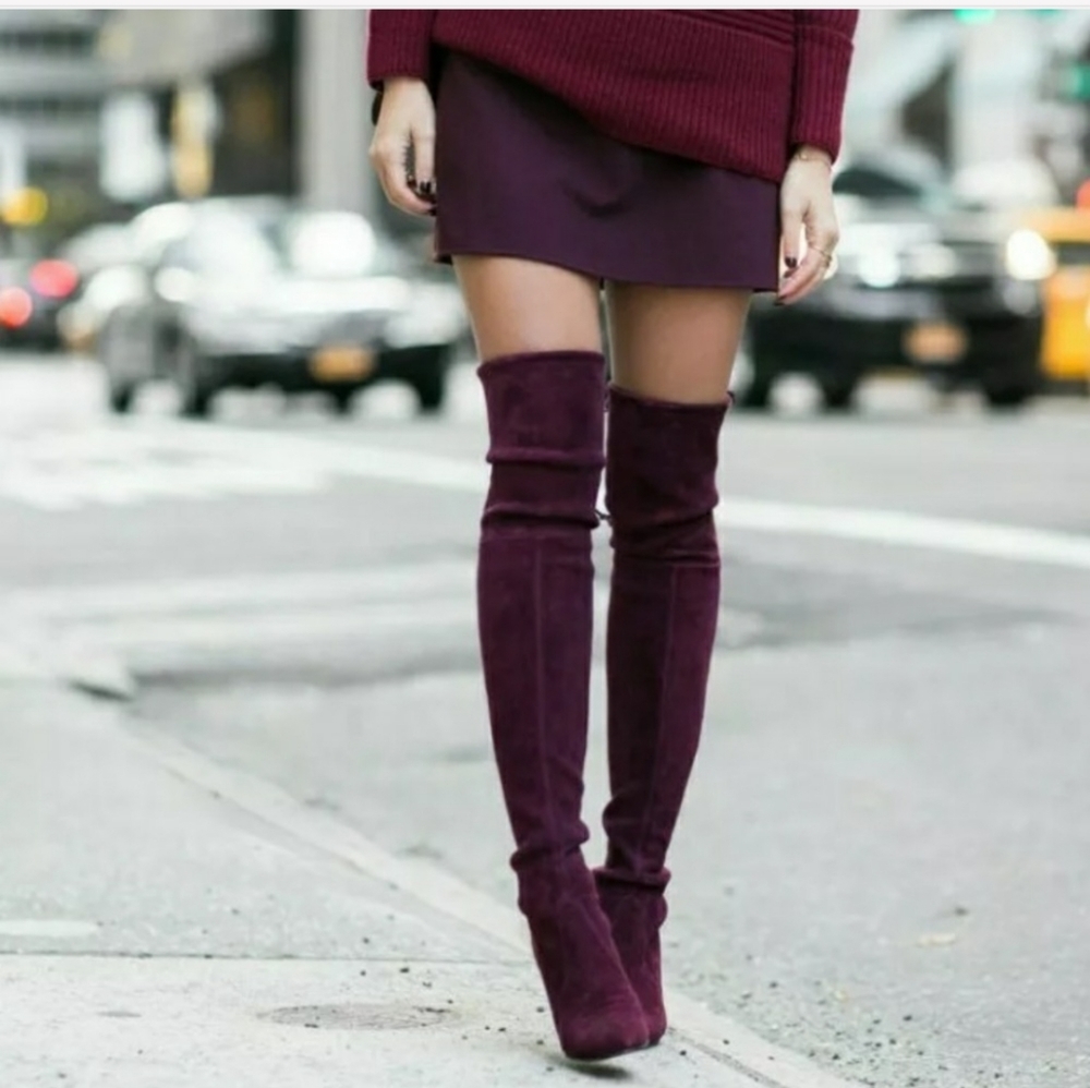 New Colin Stuart OTK boots suede beaded boots